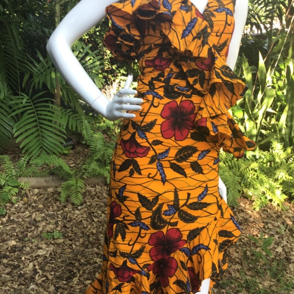 Vintage cotton Dress African fabric - Picture 5 of 9